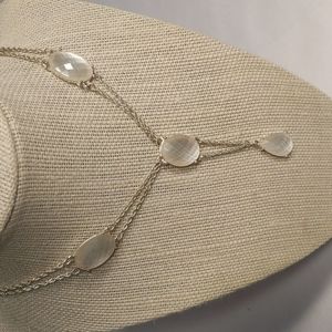 Y drop teardrop oval faceted necklace Avon